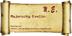Majerszky Evelin névjegykártya